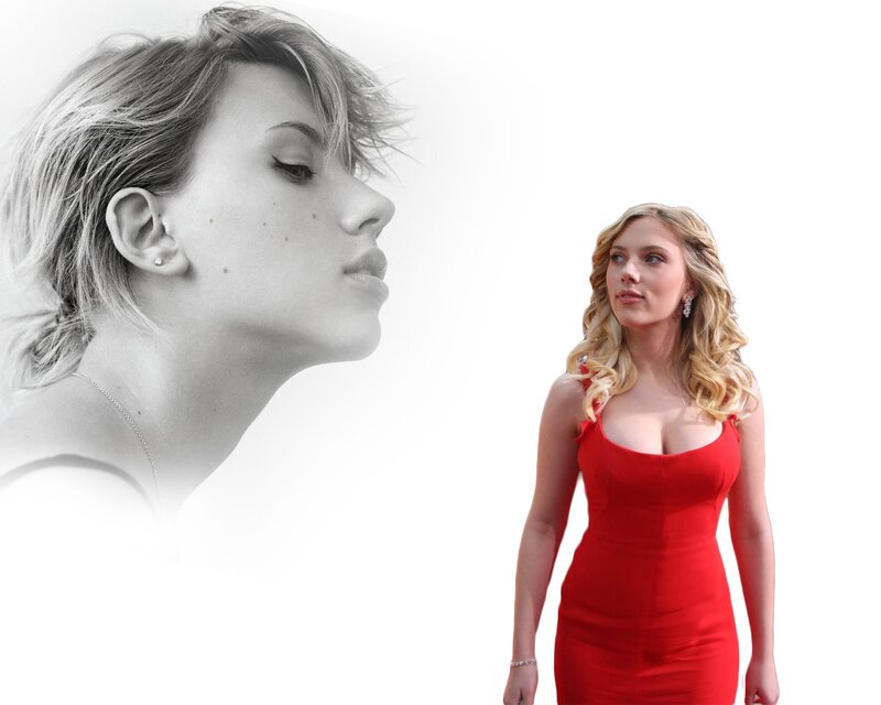 Scarlett Johansson in red dress