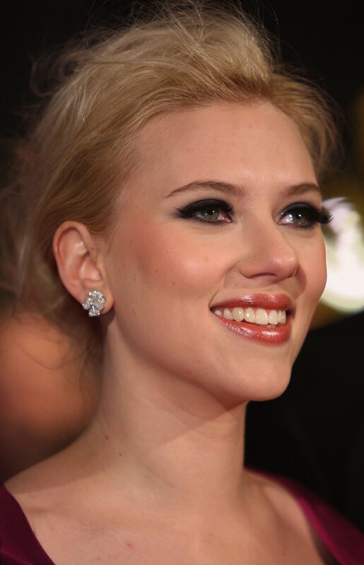Scarlett Johansson smiling at event