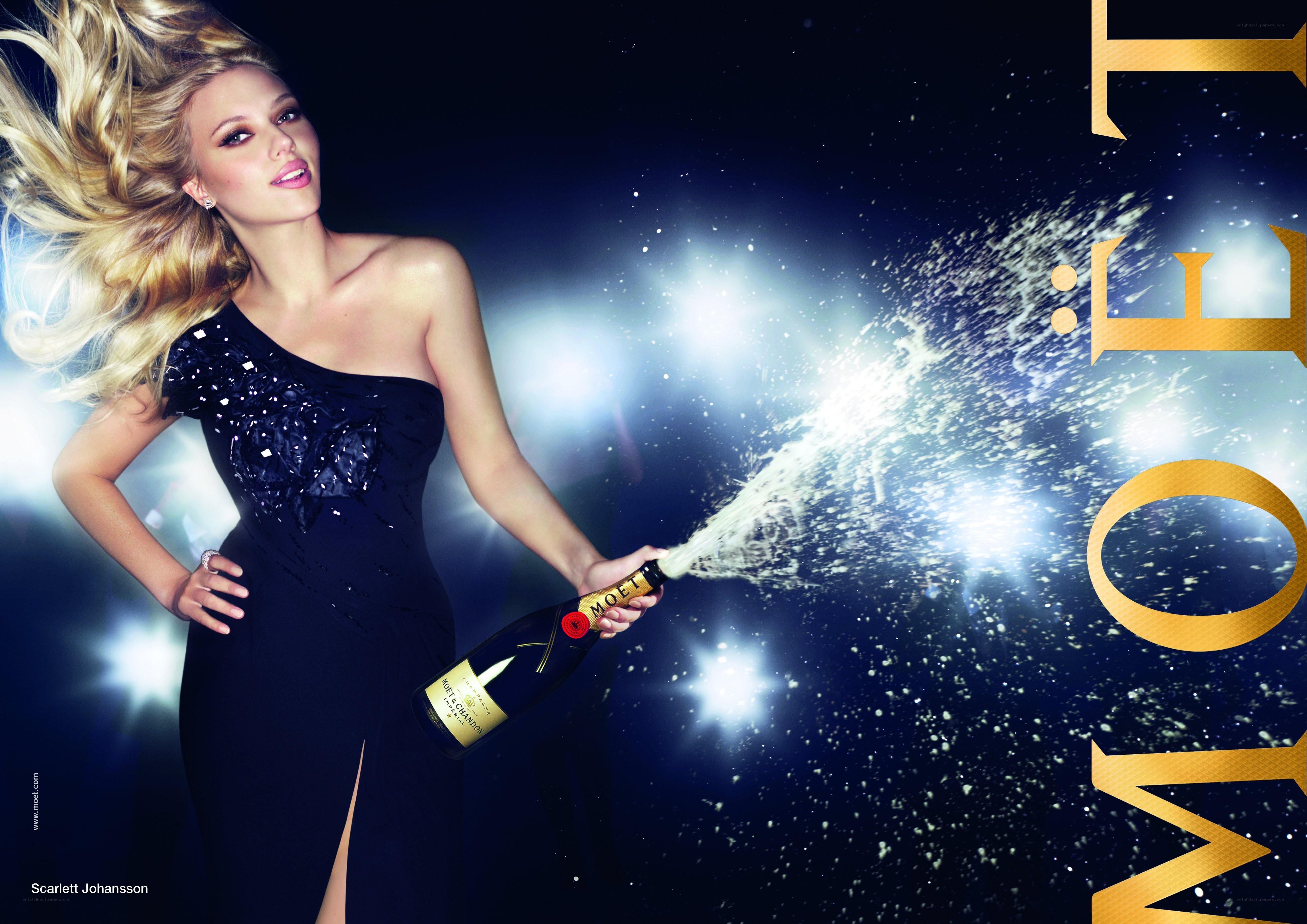 Scarlett Johansson with Moët