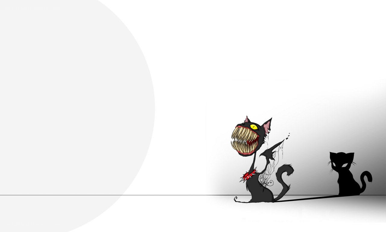 scary cat illustration