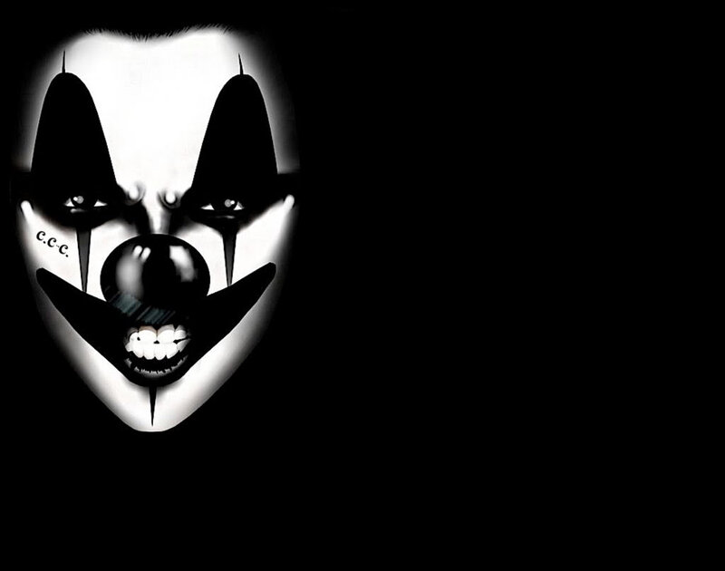 scary clown face