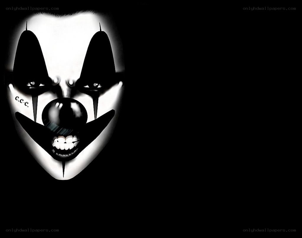 scary clown face