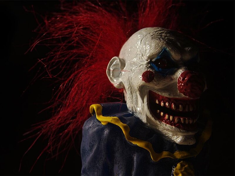 Scary Clown Mask — Black, Dark