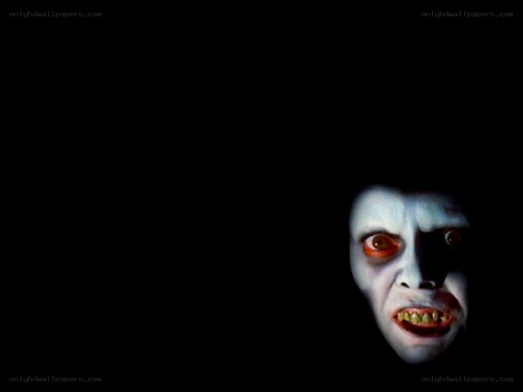 scary face in the dark