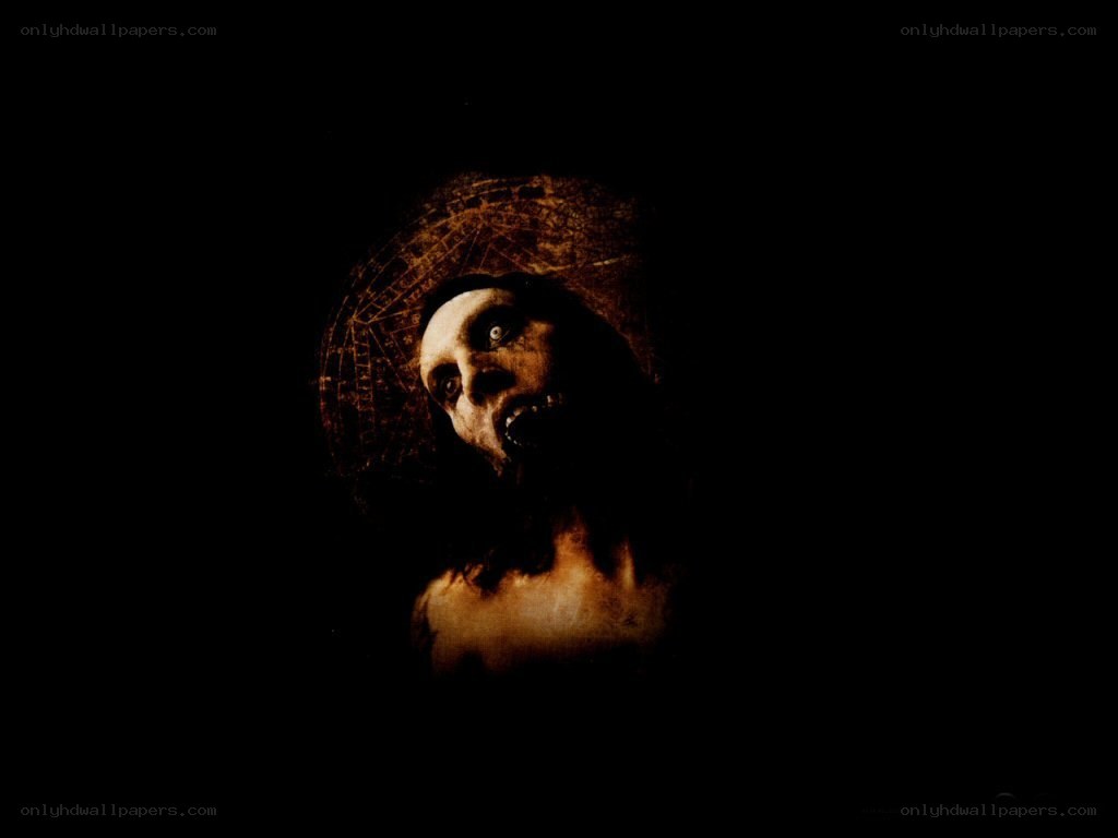 scary figure in dark room