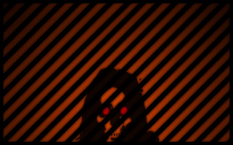 scary figure with glowing eyes