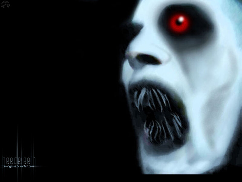 scary ghost face