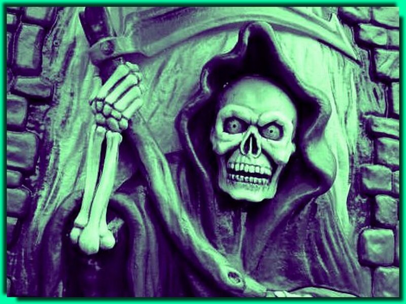 scary grim reaper statue