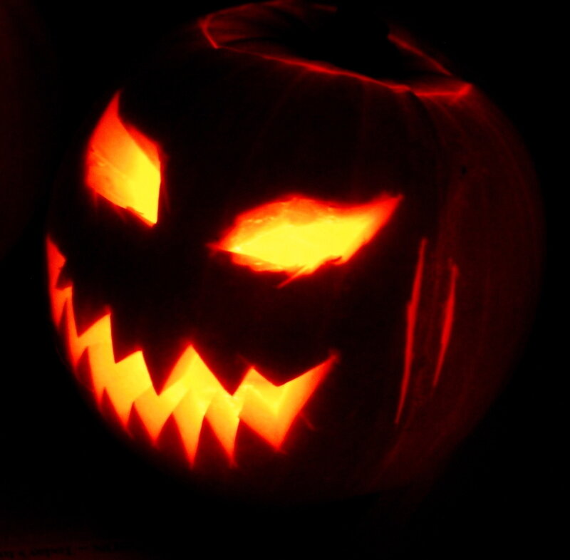 scary jack-o-lantern