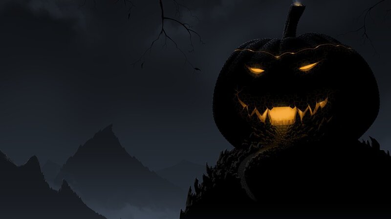 scary pumpkin monster
