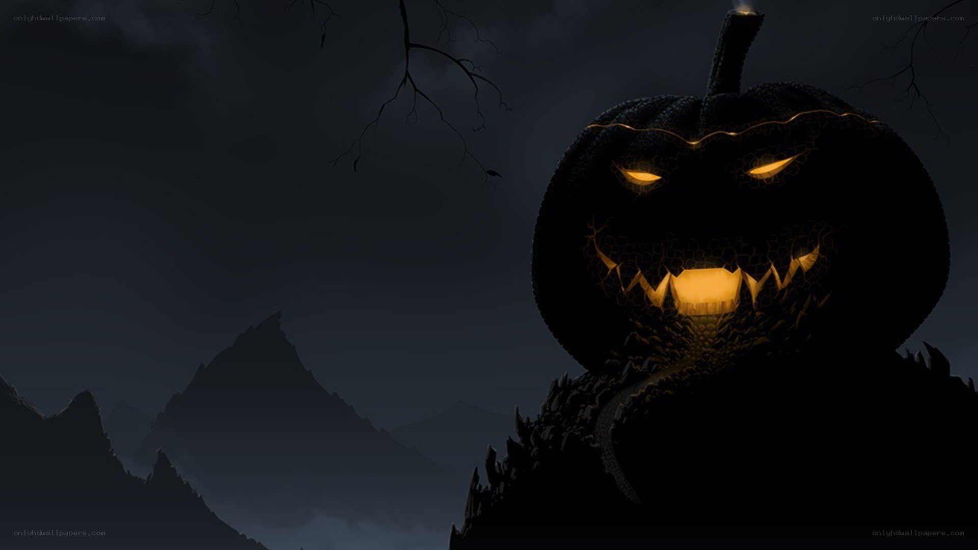 scary pumpkin monster