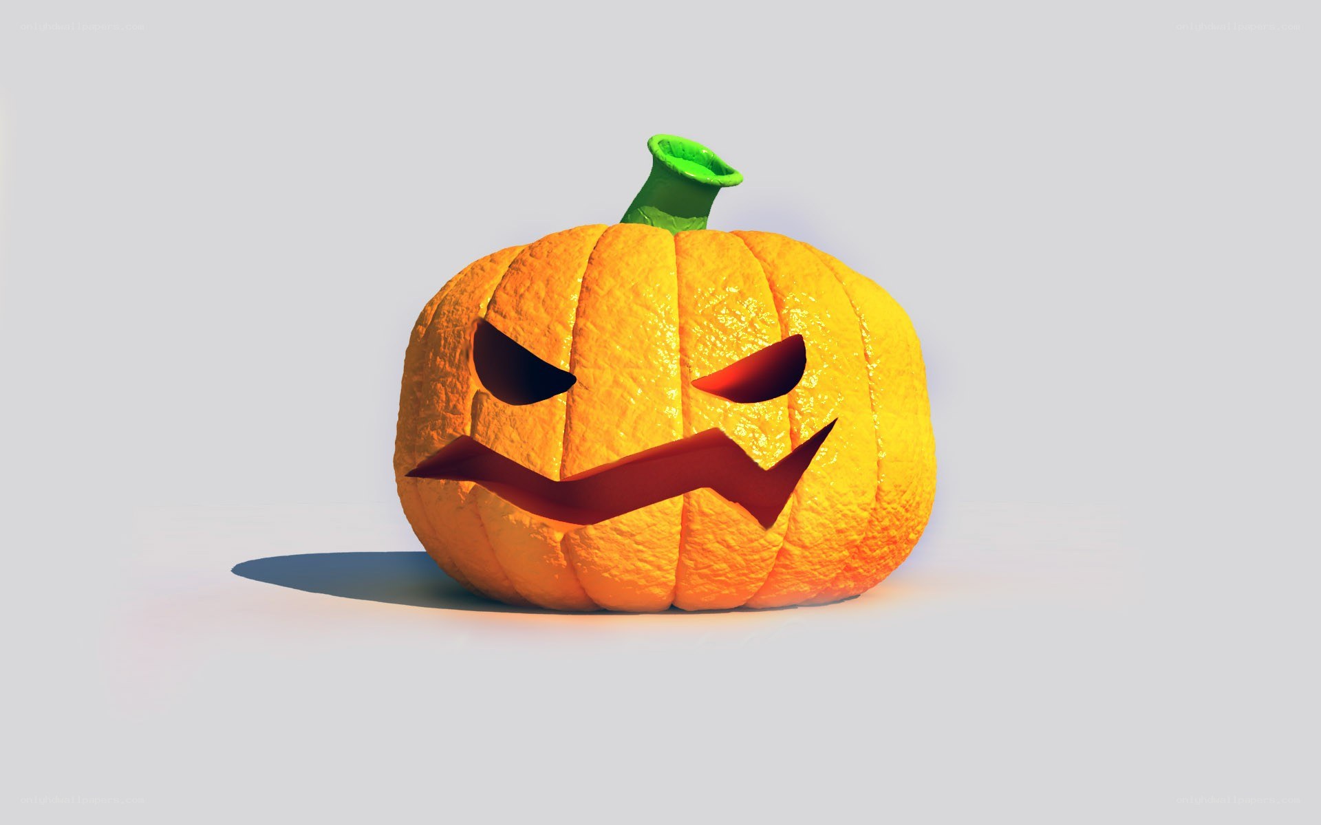 scary pumpkin with angry face