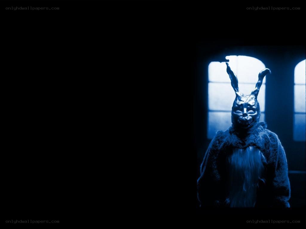 scary rabbit creature in dark room