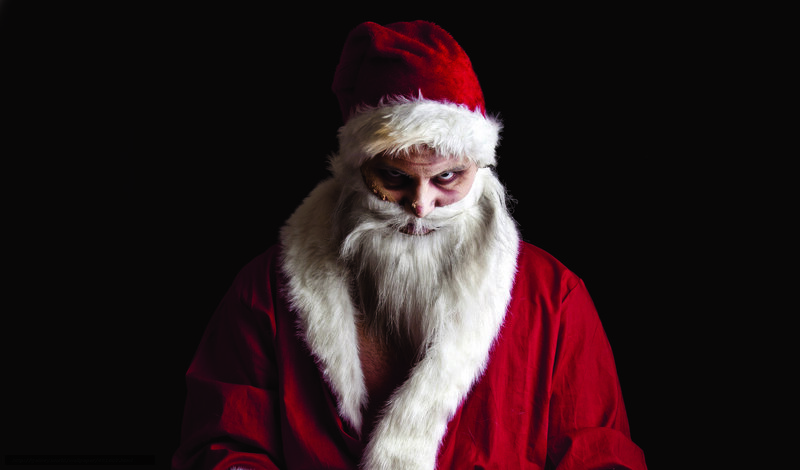 scary santa claus portrait