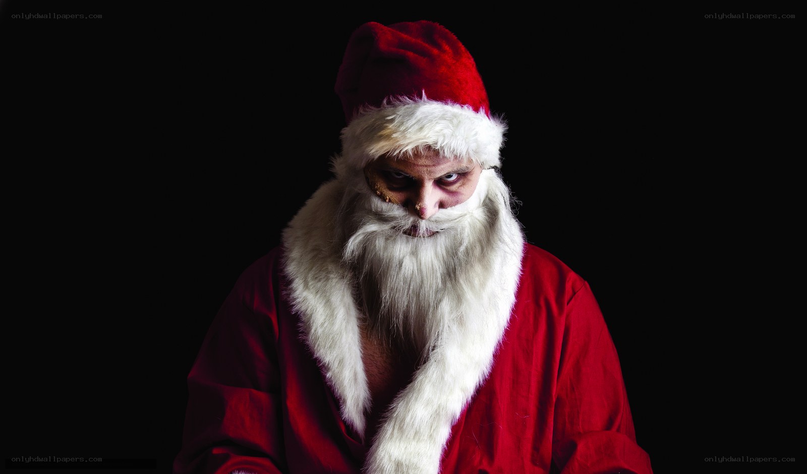 scary santa claus portrait