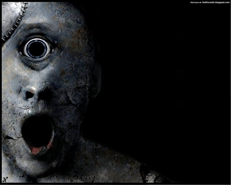 scary statue face