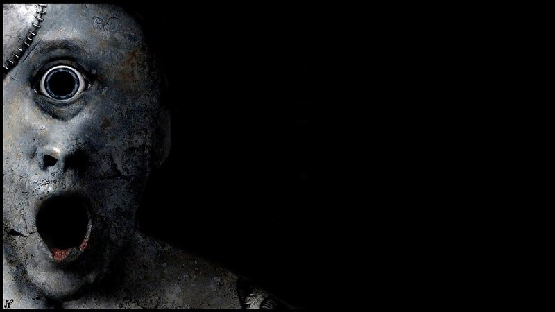 Scary Statue Face — Black