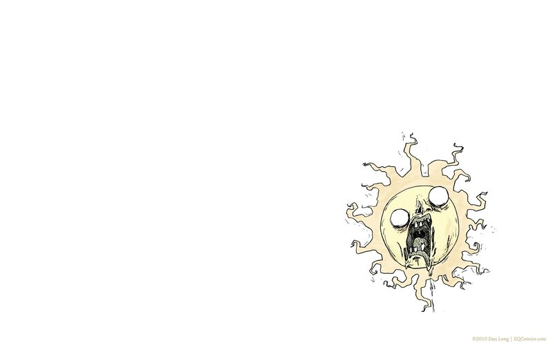 scary sun cartoon