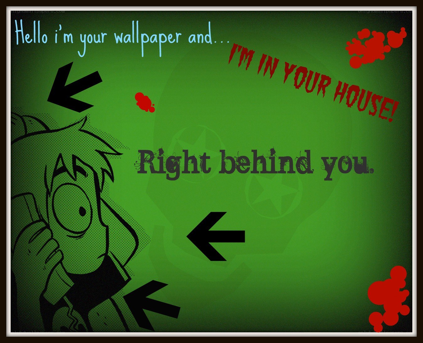 scary wallpaper message