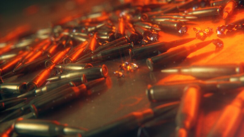 Scattered Bullets on Surface