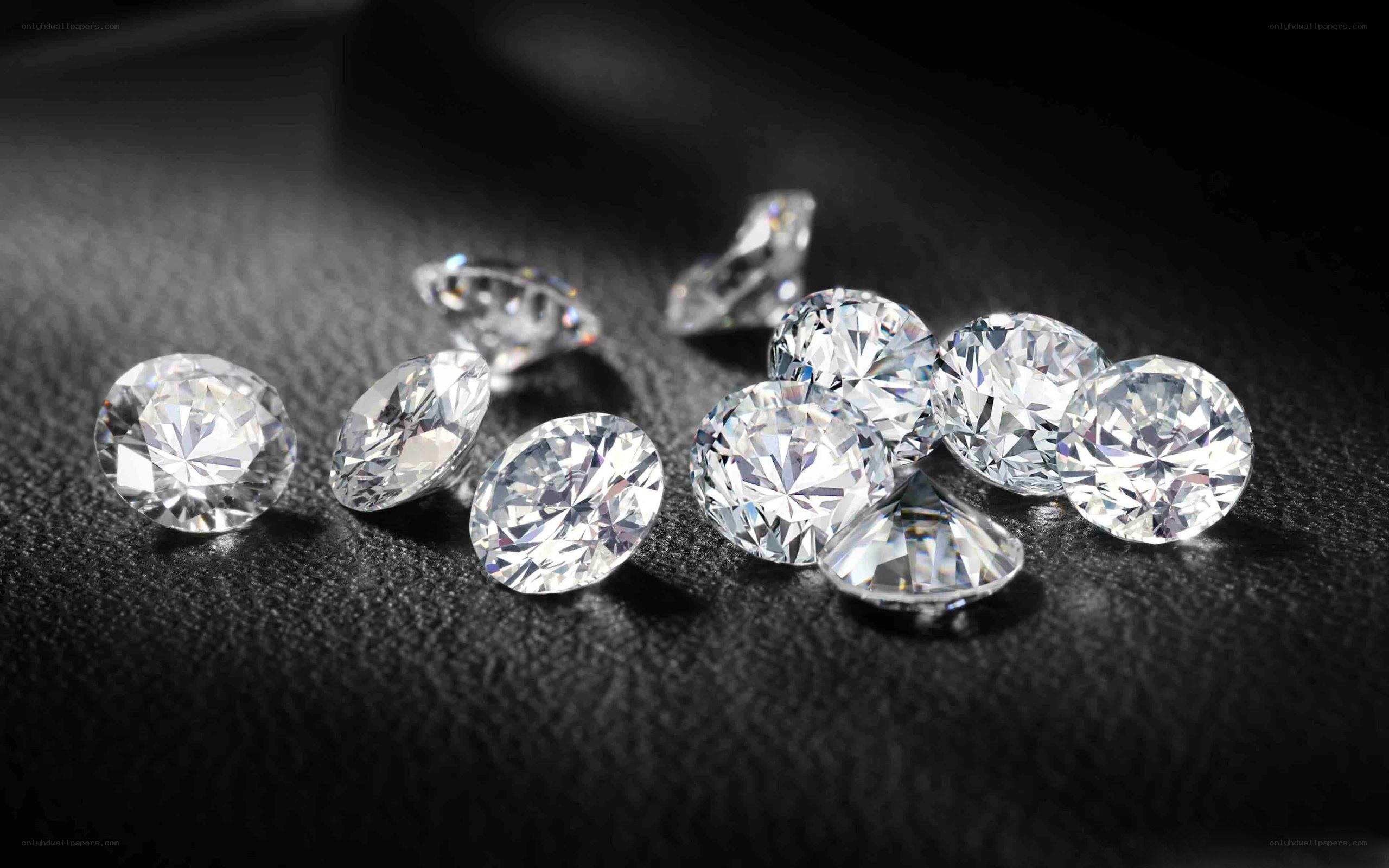 scattered diamonds on black