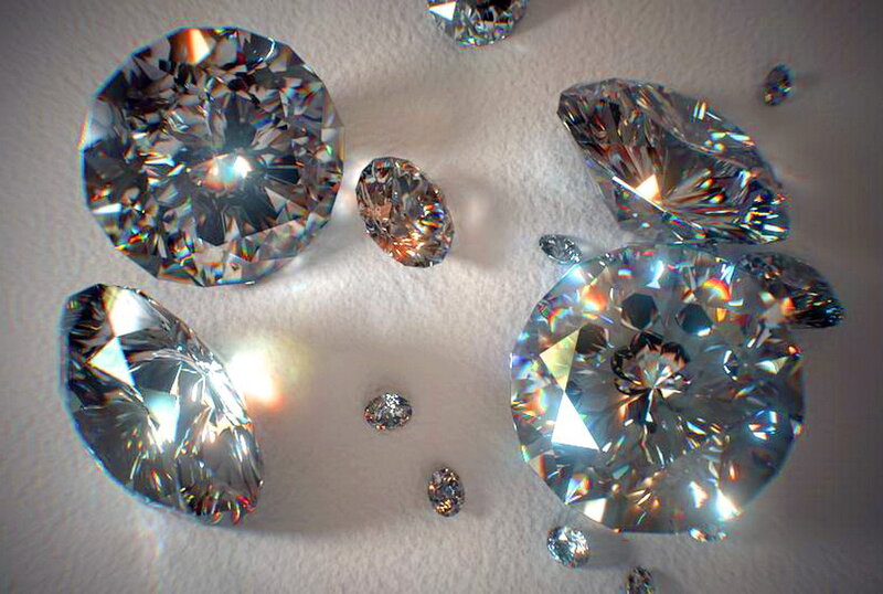 Scattered Diamonds on Surface
