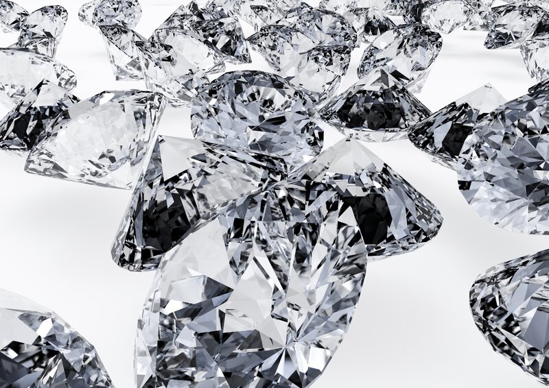 Scattered Diamonds — White, Neutral