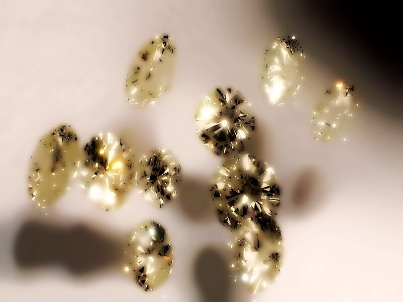 Scattered Diamonds — White