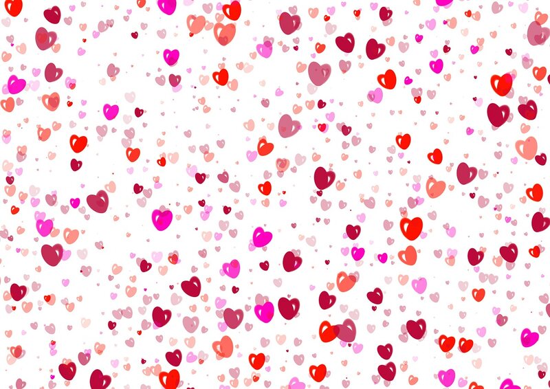 Scattered Heart Shapes