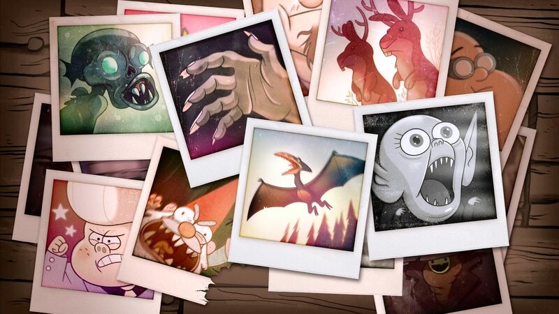 Scattered Polaroid Photos — White