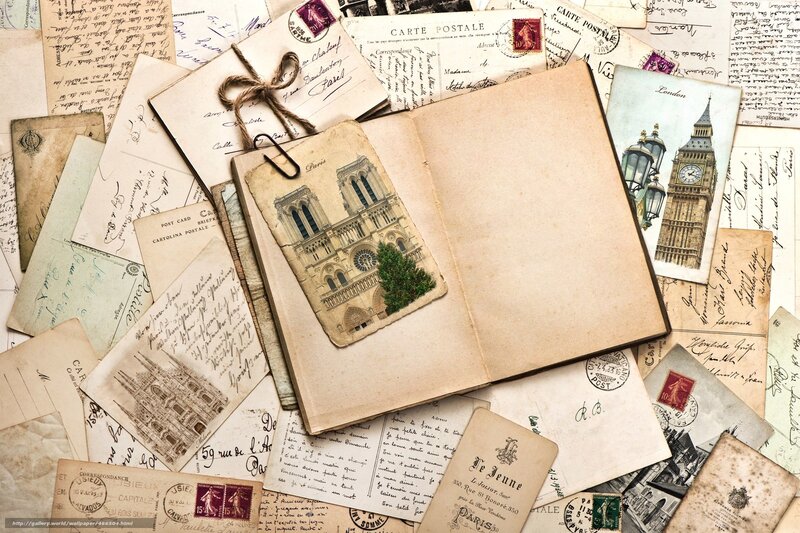 Scattered Vintage Postcards
