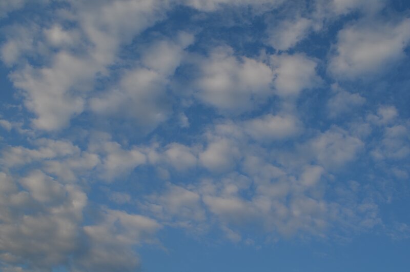 Scattered White Clouds — Blue