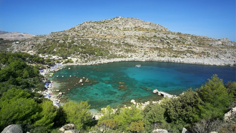 scenic bay with turquoise water
