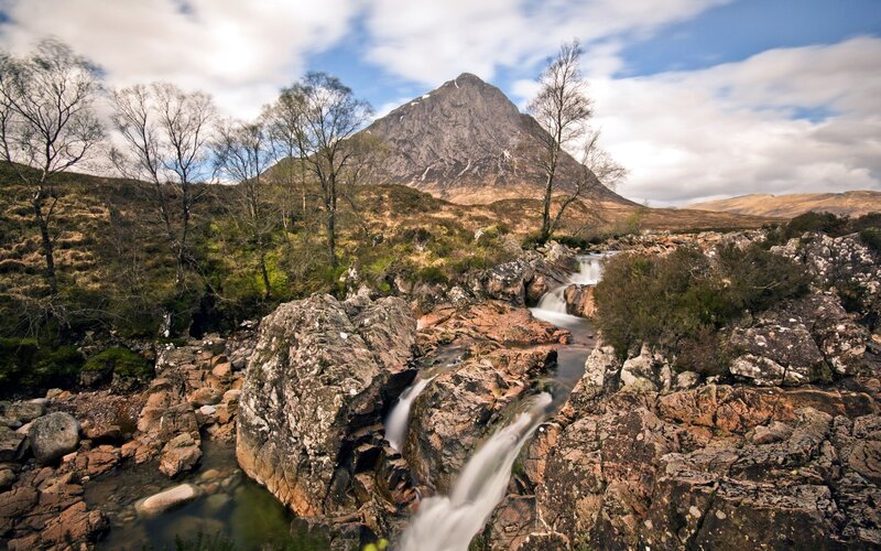 Scenic mountain river landscape