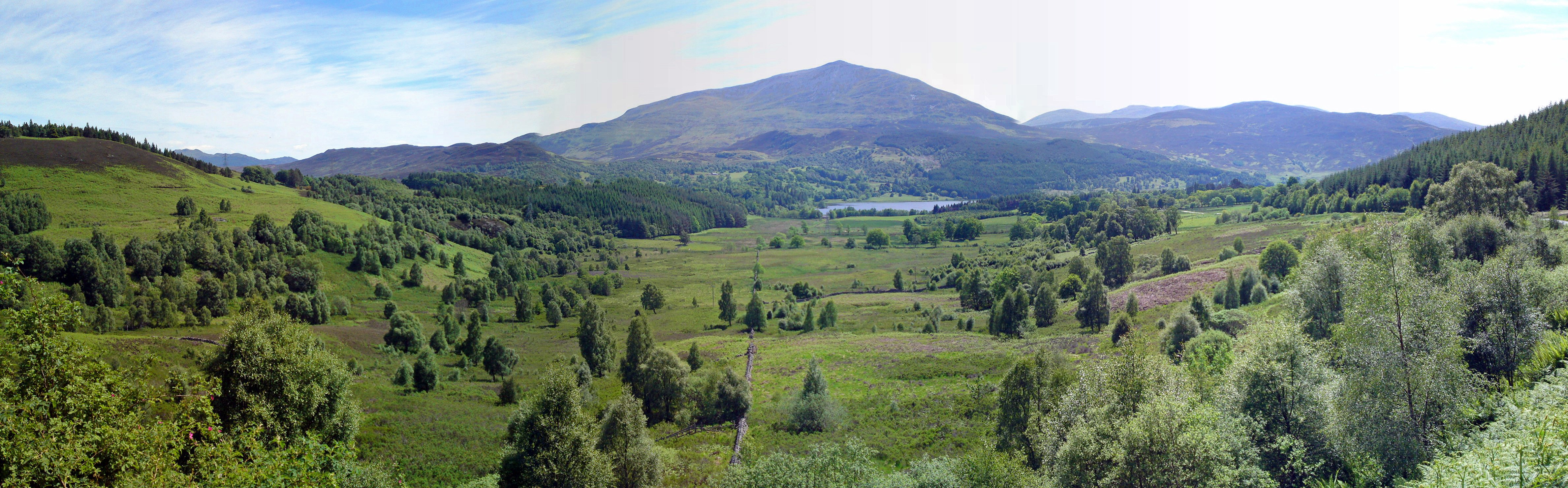 Scenic mountain valley landscape