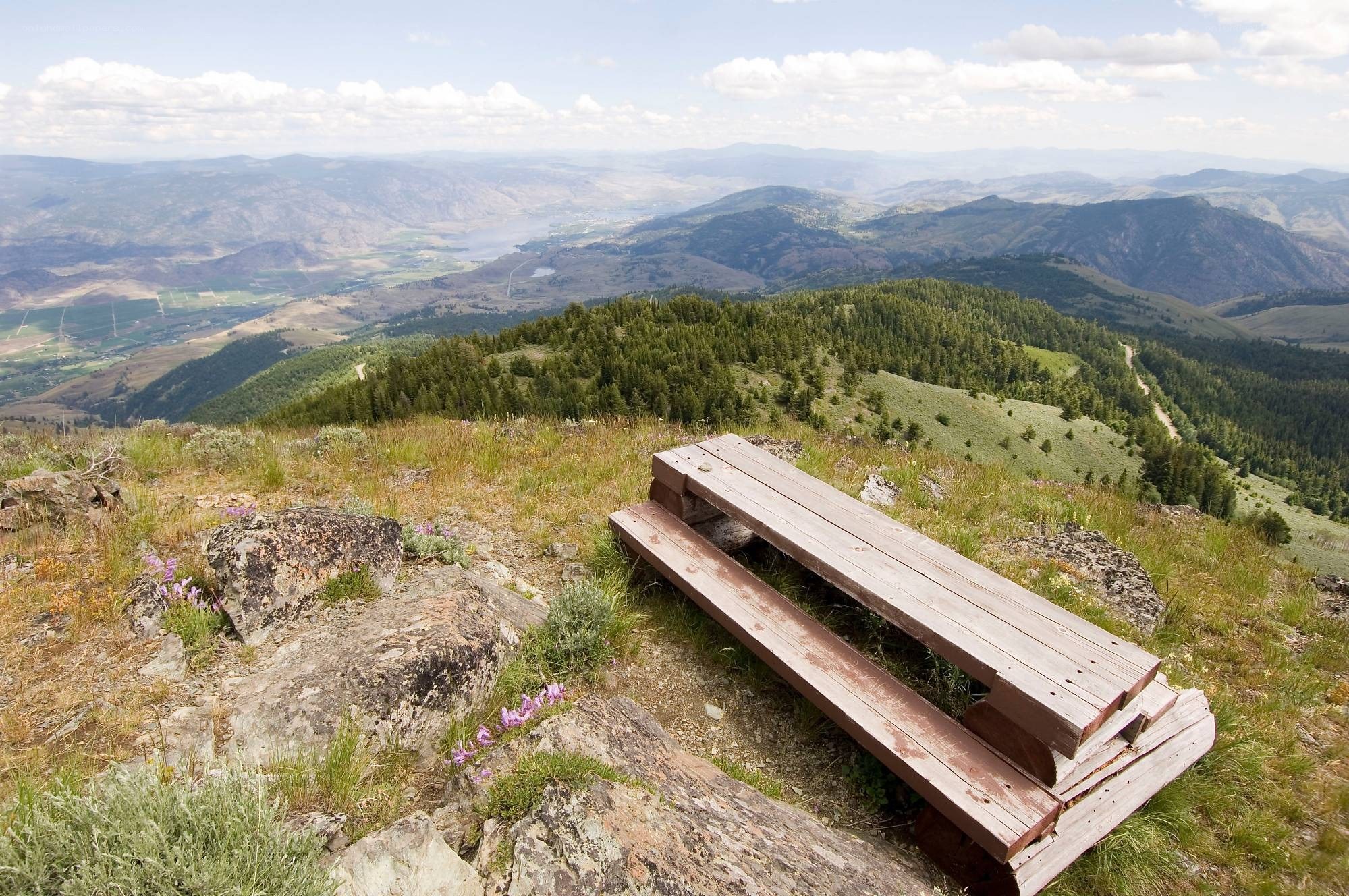 Scenic overlook with picnic table