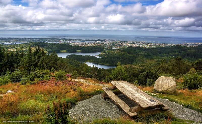 Scenic overlook with picnic table