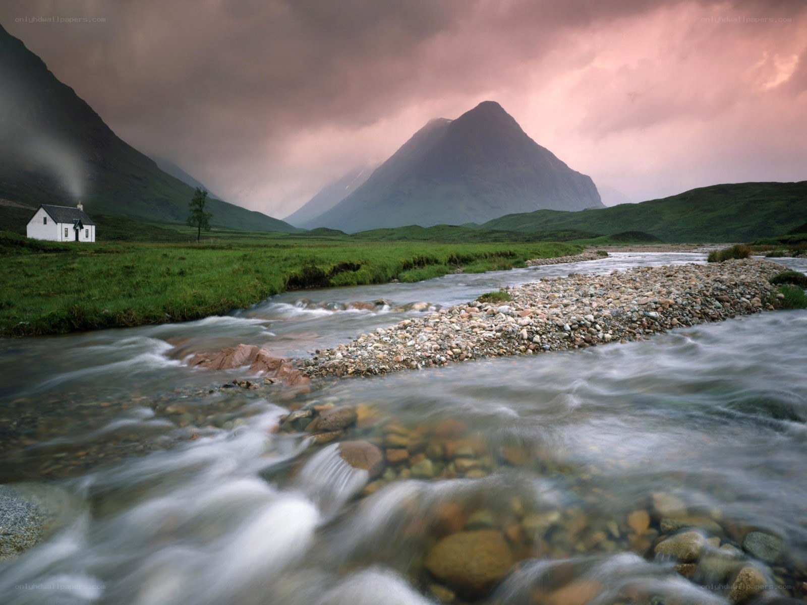 Scenic river in Scottish Highlands