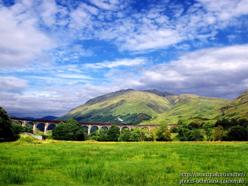 Scenic view of a railway viaduct