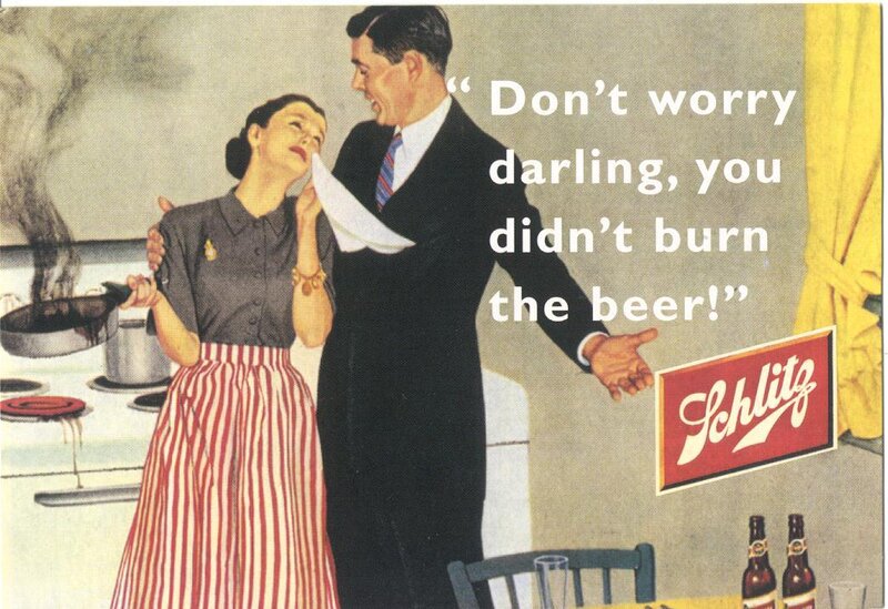 Schlitz beer ad with couple