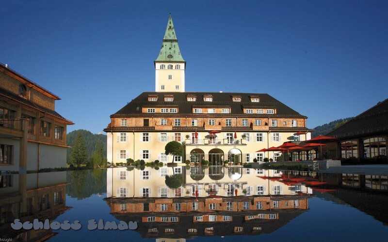Schloss Elmau with reflection