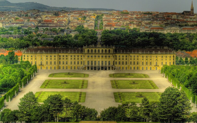 Schonbrunn Palace — Green, Serene, Afternoon, Photograph, Gardens