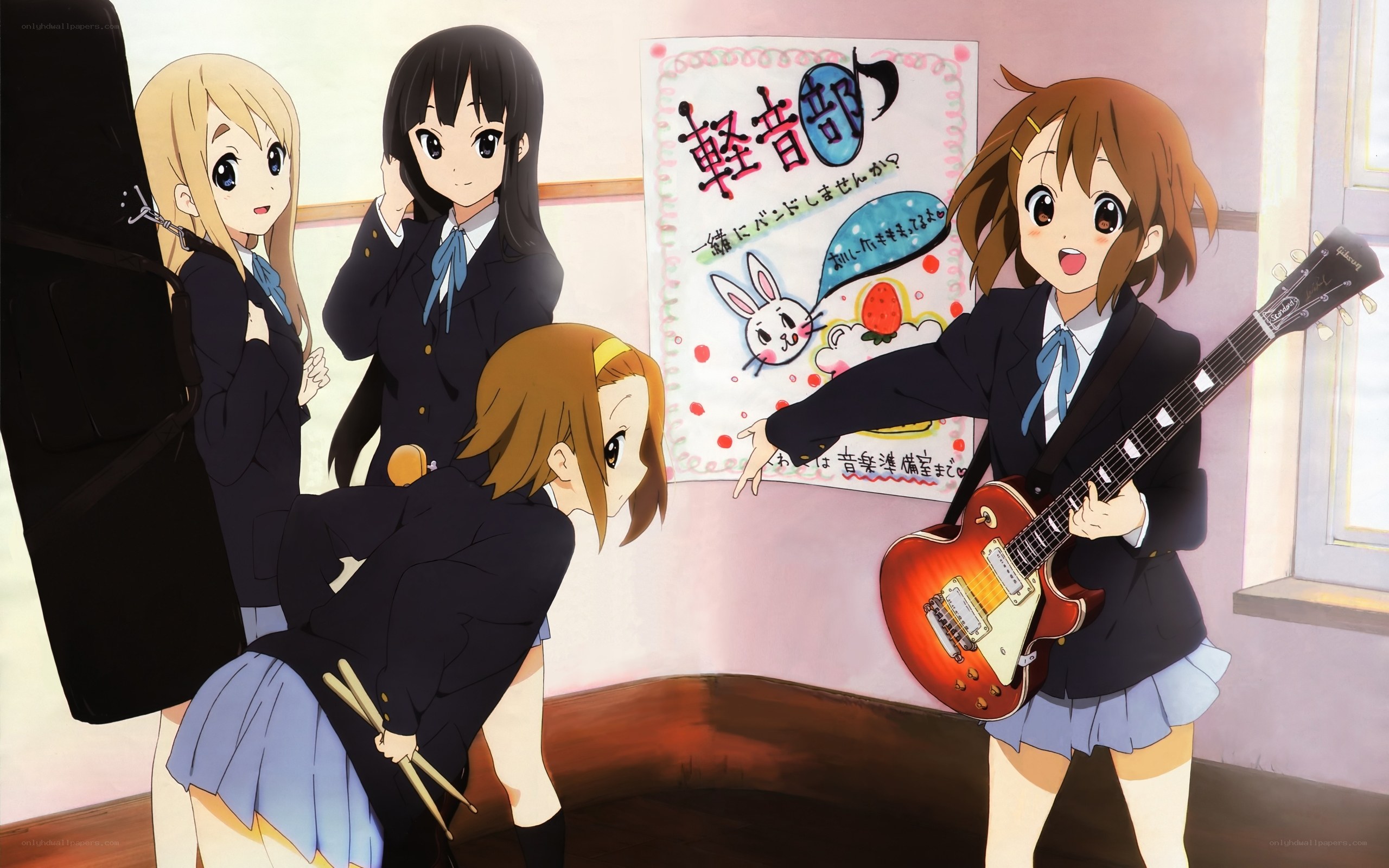 School band members in classroom