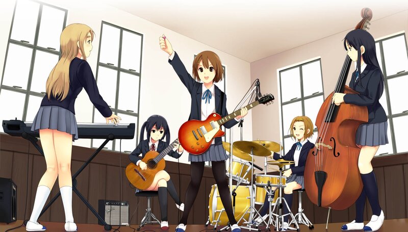 School Band Performing — Blue