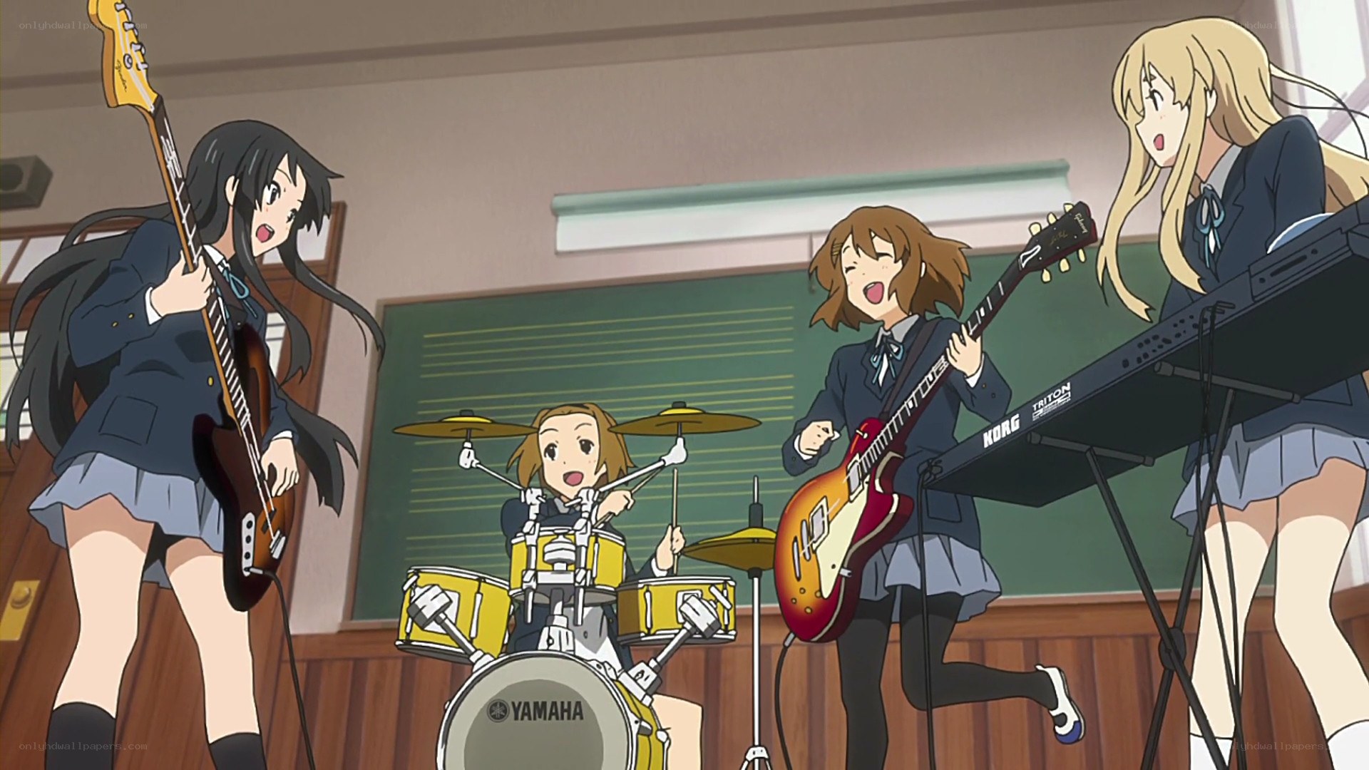School band performing music