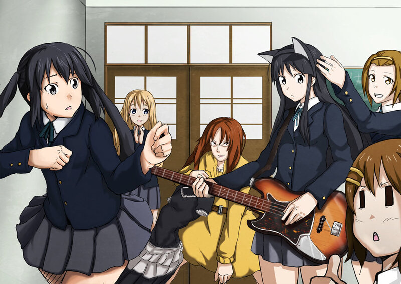 School band practice scene
