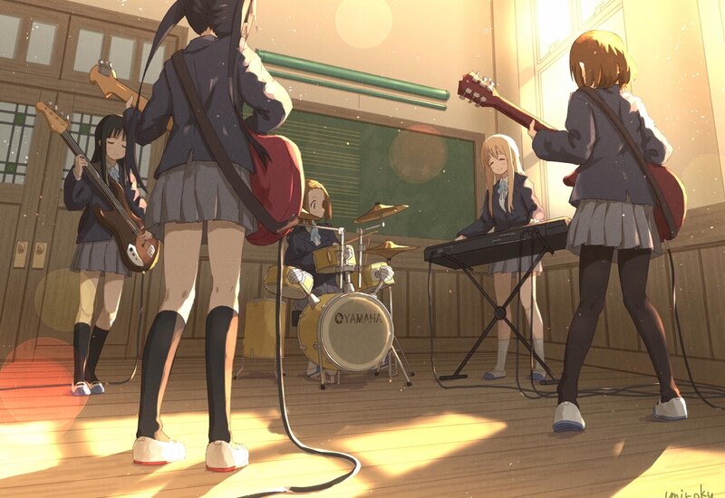 School Band Practicing — Yellow
