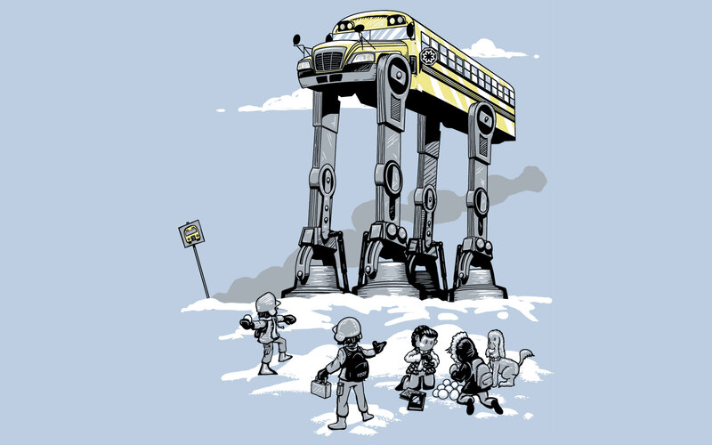 school bus AT-AT walker