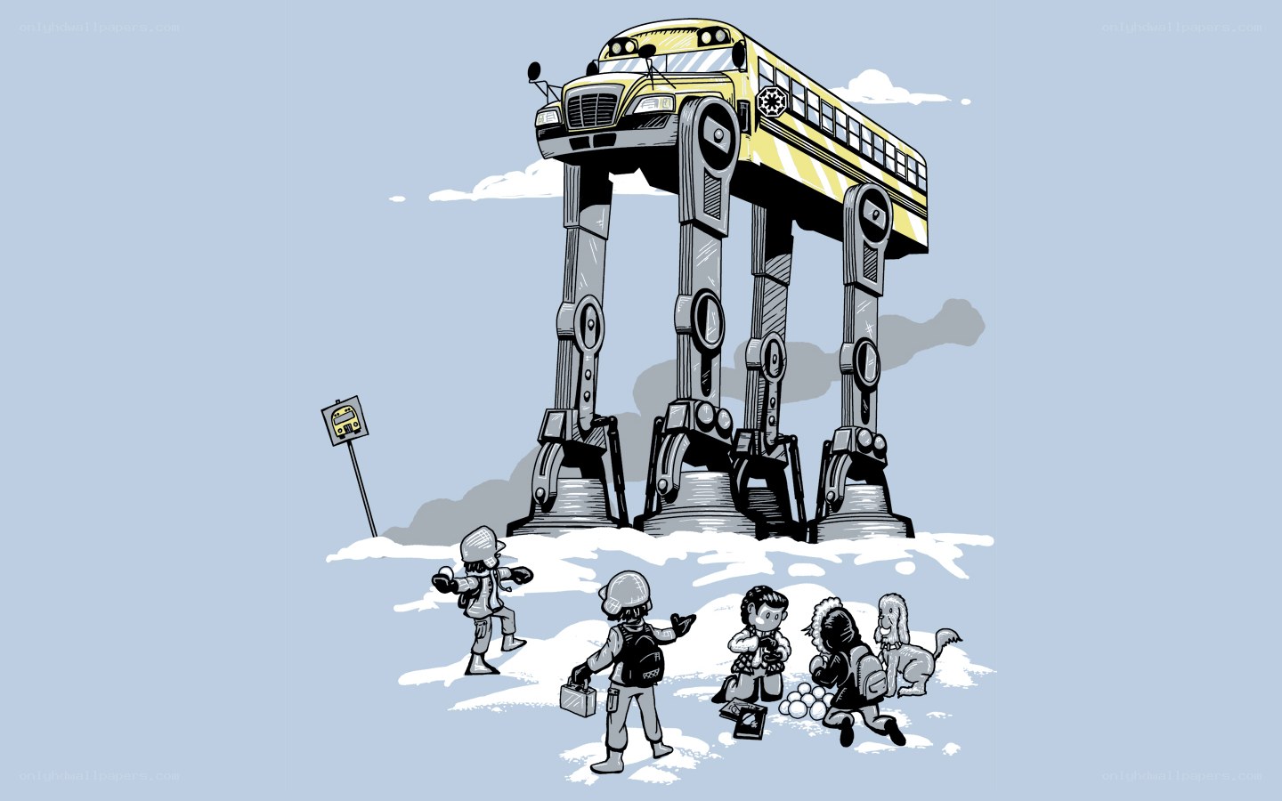 school bus AT-AT walker