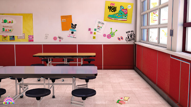 School Cafeteria Interior